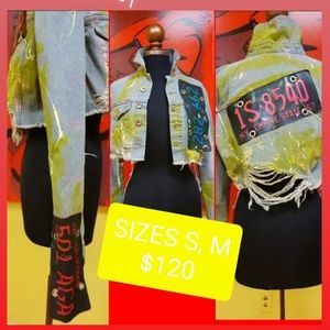 Distress denim jacket
